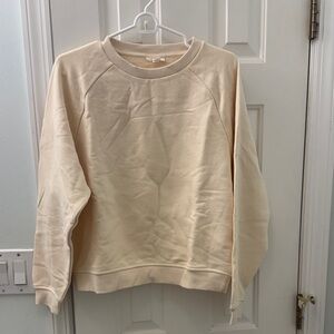Wesley cream cotton sweatshirt. Size M. NWOT.